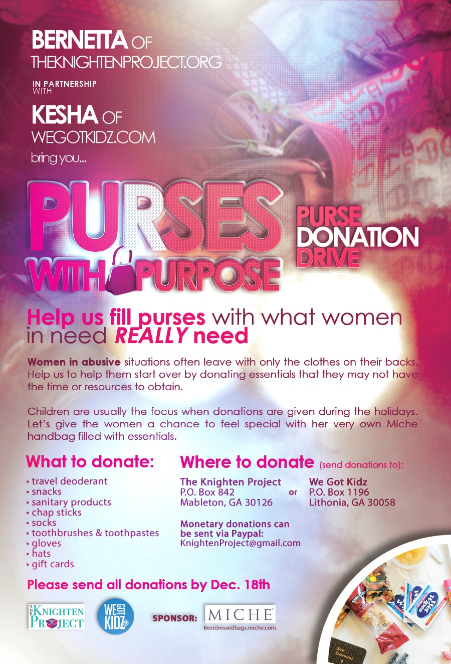 purses with purpose flyer